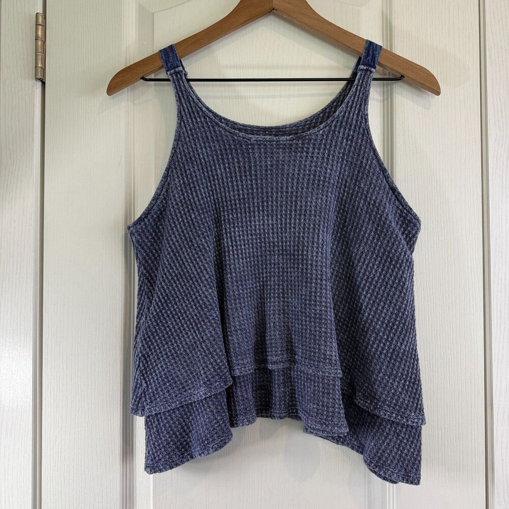 For All Seasons By Paper Crane Girls Purple Tank Top Waffle Knit Size XL